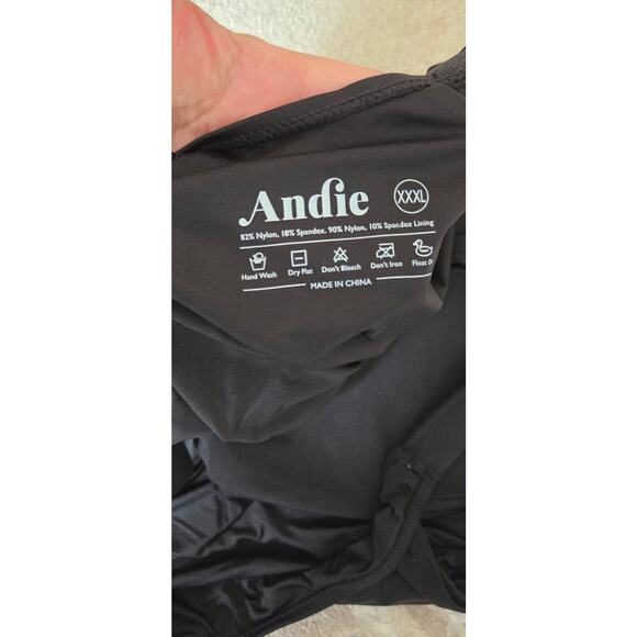 NWT Andie The Montauk One Piece Swimsuit Bathing Suit Black Size XXXL 3XL - Picture 3 of 4